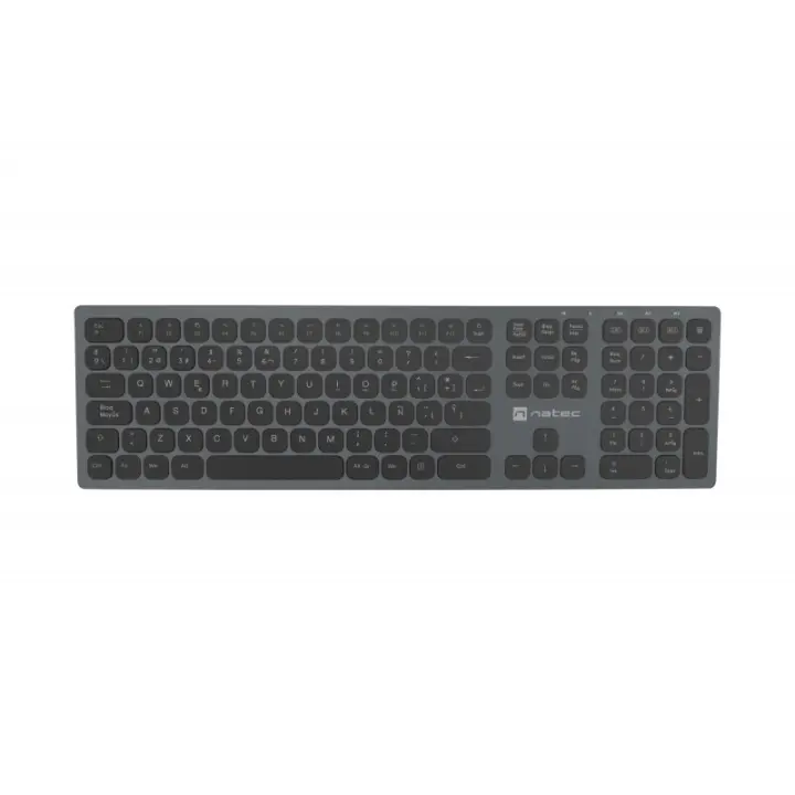 NATEC - NKL-1830 teclado Universal RF Wireless + Bluetooth QWERTY Español Negro, Gris NKL-1830 - 1