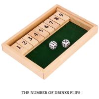Juego De Dados De Madera Para 2-4 Jugadores ' Shut-The-Box ' Capacidad De Pensamiento Cognitivo Juego Manual Sin Químicos Originales En China - details 0