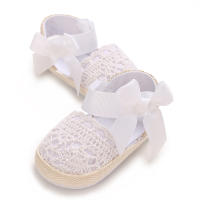 Zapatillas De Verano Para Bebés Niñas 0-18M Con Lazo Casual Sandalias Suave Cómodas Para Primeros Pasos Material Transpirable Tela Y Algodón - details 13