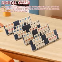 Juego De Rummy Cubes Con 4 Estantes Juego De Mesa Clásico Para Familia Juego De Viaje Portátil Con Estuche Incluido 106 Piezas - details 2