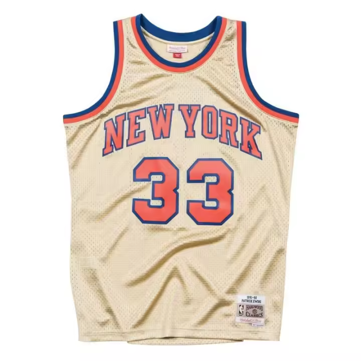 CAMISETA PATRICK EWING - NEW YORK KNICKS - GOLDEN SWINGMAN - 1