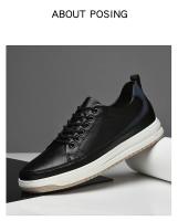 Zapatos De Cuero Para Hombre Con Alturas Aumentadas Suela De 6cm Casual Cómodos Elevador Comodidad Tamaño True Fit - details 18