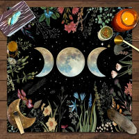 Mantel De Taro Lunar 1pc Decorativo Para Atracción Y Brujería Divination Astrológica Material Poliéster Sintético Forma Cuadrada - details 1
