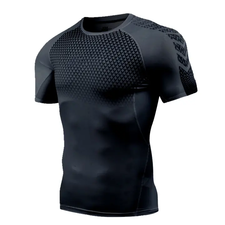 Camiseta De Compresión One-Punch Man Anime Para Hombre Fitness Verano Estilo Gótico Manga Corta Secado Rápido Tops Deportivos - 1