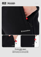 Baasploa Pantalones Deportivos Para Hombre Con Cierre De Cordón Algodón Y Poliéster Transpirables Pantalones Casuales Suaves Para Correr - details 5