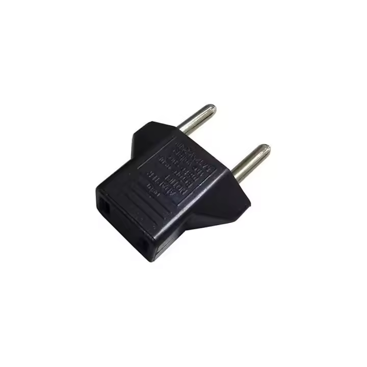 Actecom Adaptador Enchufe Americano a Clavija Europea 2 Pin EU F/M Negro - 1