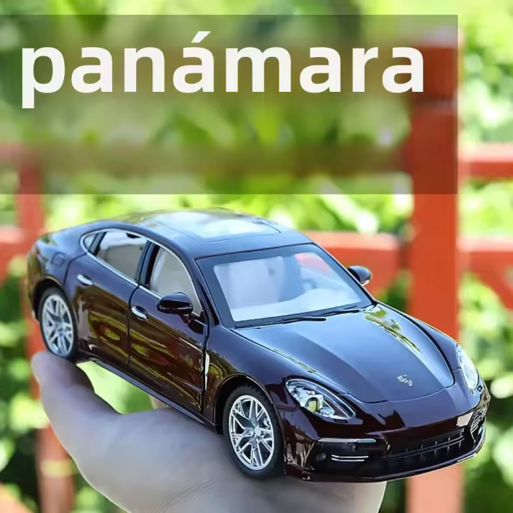 Coche De Deporte Aleación De Metal Panamera 1:24 Con Luz Y Sonido Modelo De Vehículo Off-road Para Niños Juguete Simulación A46 - 1