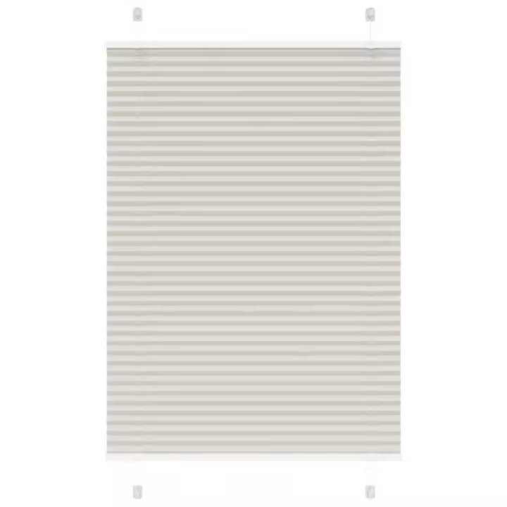 Estor Plisado gris claro 85x100 cm Tela Ancho 84,4 cm Poliéster - 1