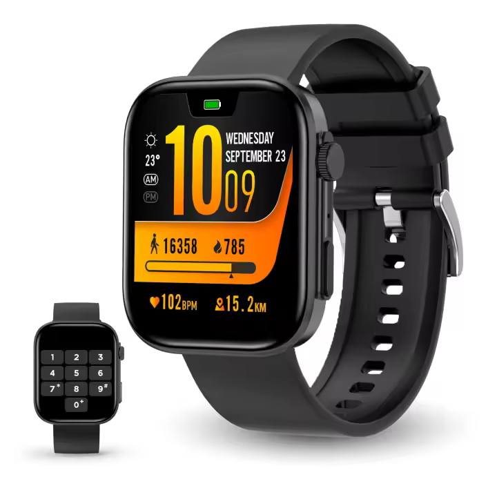 Smartwatch Contact iStyle, Pantalla IPS 2,01", Aut. 5 días, Modos deporte y salud, Llamadas, Asistentes voz, Sumergible, Negro - 1