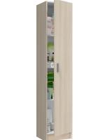 Armario auxiliar de 1 puerta con 3 estantes regulables. Compacto, funcional y reversible. Medidas: 180x37x37 cm. Acabado blanco, resistente y fácil de combinar. - details 3