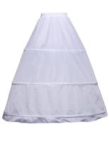 Crinolina De Tres Aros Para Mujer Sobe Vestido Falda Larga Media Slip Underskirt Para Vestidos De Boda Acrílico Blanco - details 4