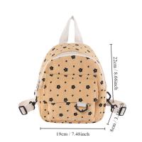 Mochila Pequeña De Corduroy Con Estampado De Flores Ligera Y Multicausa Para Mujer Estilo Fashion Color Beige Amarillo Rosa Marrón Tamaño 19x8x22cm - details 0
