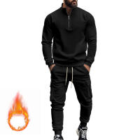 Conjunto Deportivo Casual Para Hombres Verano Otoño Invierno Con Cierre De Cremallera Y Veludo Tejido De Poliéster Talla S a XXXL - details 44