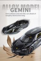 Modelo De Coche Supercarro Gemini GT De Aleación 1/24 Con Sonido Y Luz Vehículo De Simulación Juguete Coleccionable Para Niños - details 5