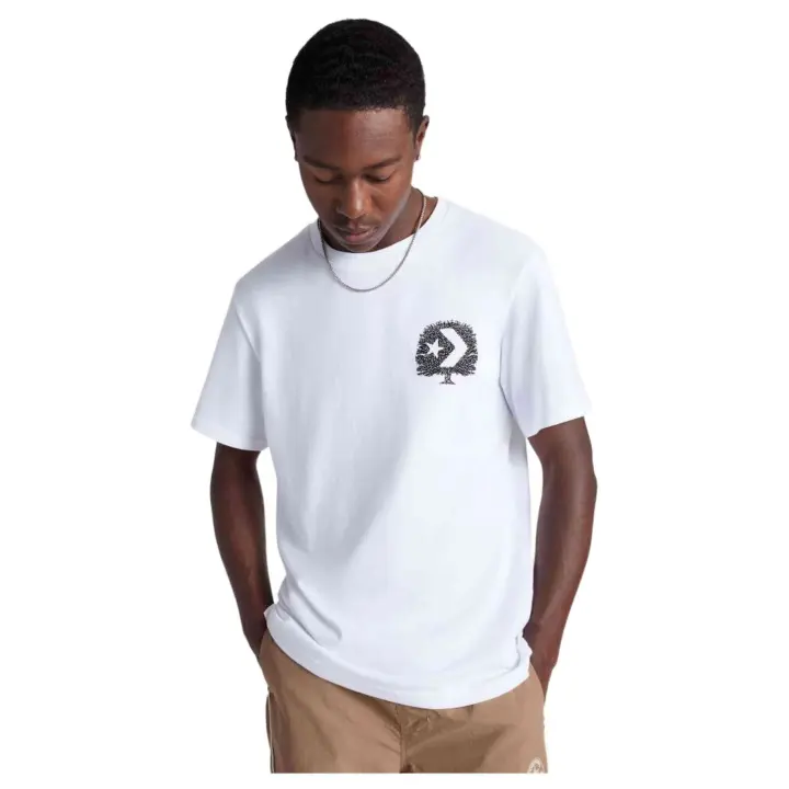 Camisetas Marca Converse Modelo 10027666-A02 Para Hombre Color Blanco - 1