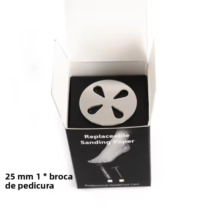1PC Disco De Papel De Obrador Para Uñas 25mm Accesorio Para Taladro Eléctrico De Manicura Y Pedicura Material De Acero Inoxidable - 1