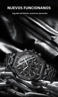 Reloj De Pulsera De Lujo Para Hombre BINBOND Calidad Superior Acero Inoxidable Resistente Al Agua Con Luminiscencia Fecha Casual - details 2