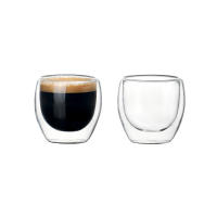 BIT Juego de tazas de café expreso de 6 piezas, vasos de café expreso, vasos de doble pared de vidrio de borosilicato - details 1