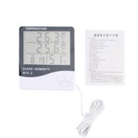 Metros De Temperatura Y Humedad Digital LCD HTC-2 Estación Climática Con Reloj Para Interior Y Exterior Medidor De Clima - details 2