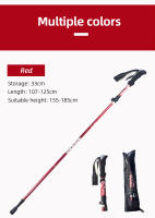 Palo De Caminar Plegable Para Senderismo Y Camping Con 5 Secciones Manija Antideslizante De Espuma Telescópico Fácil De Guardar Para Ancianos Material De Carbono Acero Inoxidable - details 13