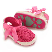 Zapatillas De Verano Para Bebés Niñas 0-18M Con Lazo Casual Sandalias Suave Cómodas Para Primeros Pasos Material Transpirable Tela Y Algodón - details 30