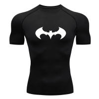 Camiseta De Compresión Para Hombre Con Estampado De Murciélago Secado Rápido Tejido De Poliéster Y Spandex Para Gimnasio Fitness Running Y Ejercicio Muscular Manga Corta Deporte Casual - details 2