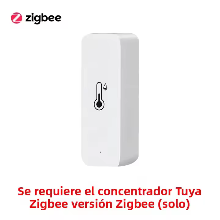 Sensor De Temperatura Y Humedad Zigbee/WiFi Tuya Compatible Con Alexa Google Assistant Para Hogar Inteligente Medidor De Temperatura - 1