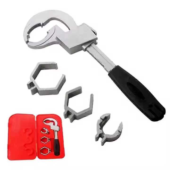 Llave universal ajustable de Doble final, Llave de baño multifuncional para reparación de tuberías de Agua y accesorios para el hogar - 1