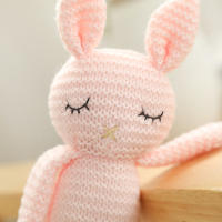 Muñeco De Peluche De Conejo Hecho a Mano Juguetes Para Niños Y Niñas Almohada De Suavecita Para Dormir Regalo De Cumpleaños - details 5