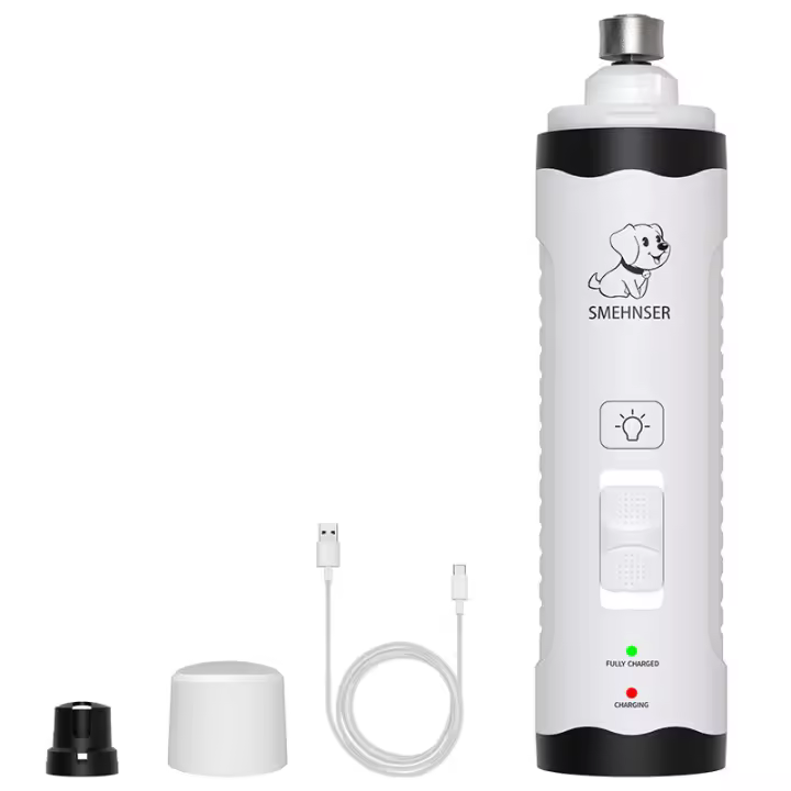 Recortadora De Uñas Para Perros Y Gatos Recargable Por USB Herramientas De Aseo De Patas De Mascotas Clipper Eléctrico De Acero Inoxidable - 1