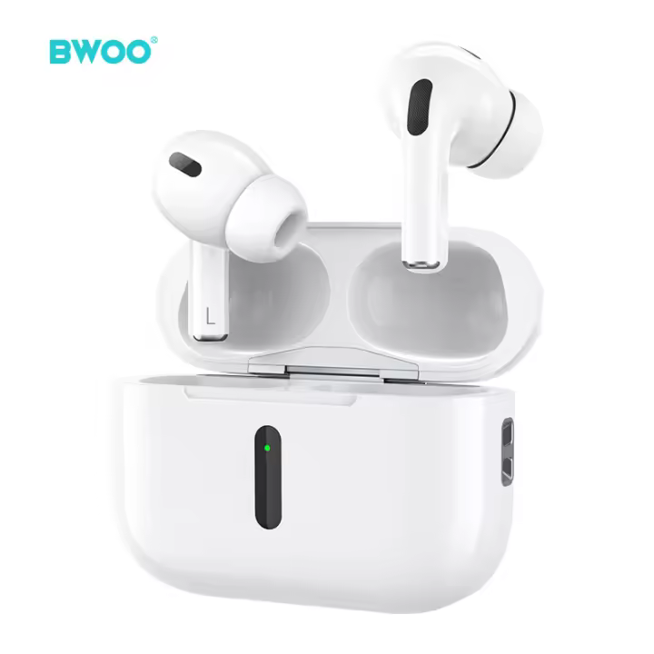 Auriculares TWS inalámbricos Bluetooth V5,3, caja con carga inalámbrica, táctil, con microfono, sonido estéreo, BWOO BW87 - 1