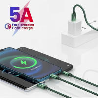 Cable De Carga USB 3 En 1 Super Rápido Para iPhone 14 Samsung Huawei Xiaomi Redmi POCO Braided 1m 2m Micro USB Tipo C - details 6