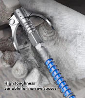 5PCS Tubo De 30cm Para Pistola De Grasa Coupler Hose Extensión De Alta Presión Para Automóvil Herramienta De Lubricación Syringe - details 2