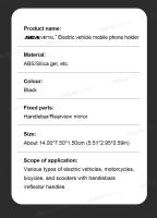 Soporte De Teléfono Móvil Para Motocicleta SEAMETAL Montura Para Manillar Con Espejo Retrovisor Soporte Para Celular Al Aire Libre - details 17