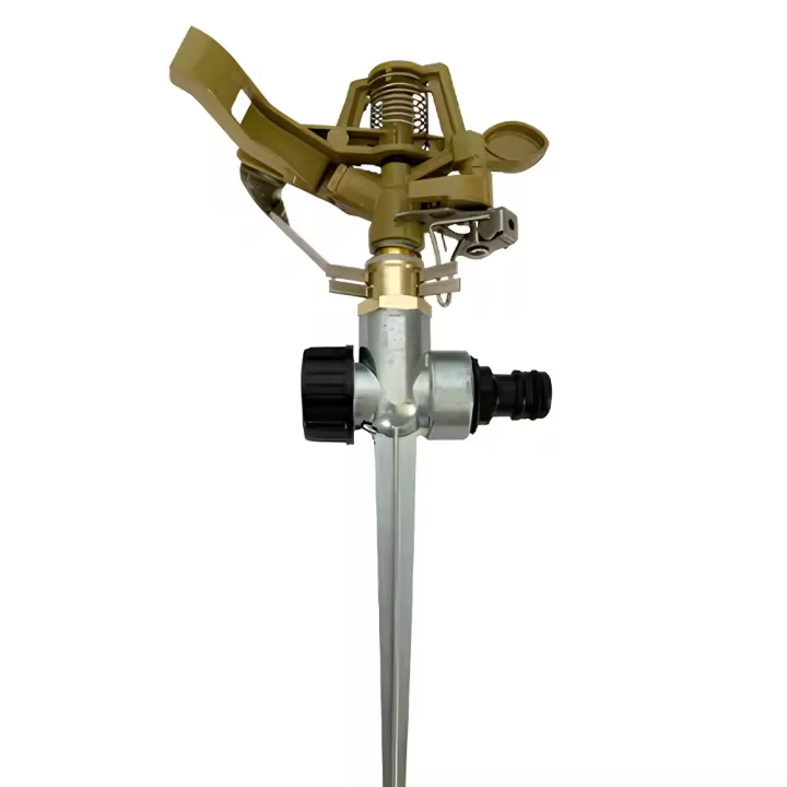 Aspersor de Jardín de impo, aspersor de césped de Impacto Resesto de 360 Grados, rociador de Riego con Punta de metal para Regar plantas, Flores y verduras, aspersor oscasante - 1
