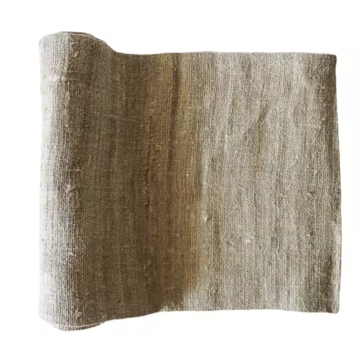 Camino de Mesa de Cañamo Tejido a Mano - Base Texturizada - 180x34 Cms - 1