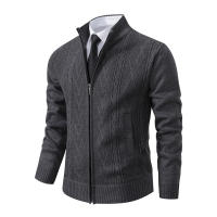Chaqueta De Cashmere Para Hombre 2024 Suéter Tejido Caliente Y Casual De Otoño E Invierno Estilo Zipper Trenzado - details 8