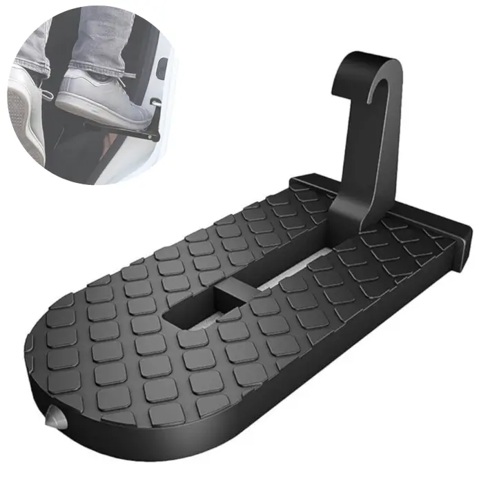 Vicyol S&D Pedal para Puerta de Coche, Escalón Plegable para Vehículo, Antideslizante para Alcanzar el Techo, con Martillo de Seguridad para Emergencias. para Coches, Caravanas y Camiones. - 1