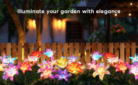 Lámpara Solar De Flores De Orquídea Con 7 Cabezas Para Decoración De Jardín Patio Camino Puerta Exterior Impermeable Luz De Paisaje Moderna - details 9