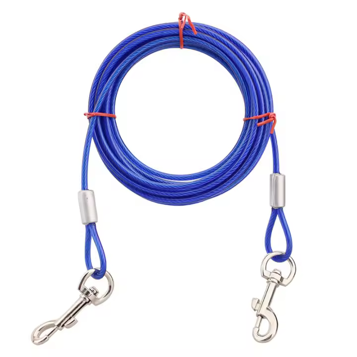 Cable De Atadura Para Perro 3M/5M Con Correa De Acero Inoxidable Para Jardín Y Exterior Resistentes Y Duraderos Para Grandes Perros - 1