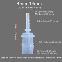 Conector De Tubo Flexible Plástico 5pcs Reductor De Barbaco Adaptador De Reparación De Agua Para Jardín Acuario Laboratorio - details 5