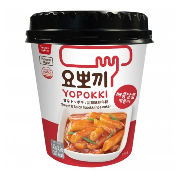 Young Poong Yopokki  Pastel de Arroz sabor Dulce y Picante Topokki Cup 140g - 1