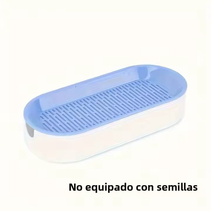 Caja De Plantación De Hierba Para Gatos Sin Semillas Caja De Semillero De Jardín Para Brotes De Semillas Set De Bandejas De Germinación De Semillas - 1