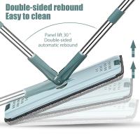 Fregona plana escurrible con cubo, manos libres, almohadillas de microfibra, uso húmedo o seco en laminado de madera dura - details 5