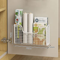 Almacenamiento Sin Perforar Para Puerta De Armario De Cocina Estante De Hierro Pared Montado Caja De Plástico Para Envoltura De Baño Refrigerador - details 4