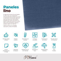 DHOME Juego de Paneles Tapizados de Lino Pack Autoadhesivos para Pared Acústicos Absorbentes Protección Tercera Gama de Colores - details 11