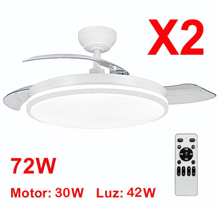 Ventilador de Techo OStark con Luz LED Retráctil 106cm, 3 Aspas, Potencia Total 72W, Sin APP, con Mando a Distancia… — oferta en Miravia