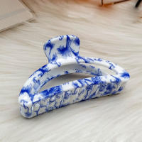 Nuevas Clip De Pelo Vintage Azul Y Blanco Para Mujer Barretas Accesorios De Cabello Clip De Pelo Elegante Y Moderno - details 8