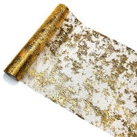 Mantelera Dorada Para Boda Y Fiestas Decoración De Mesa Con Malla De Oro Y Lentejuelas Plateadas Roll Thinn Thin Para Mesa De Comedor - details 19