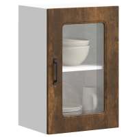 vidaXL Armario pared cocina puerta de cristal Kalmar en color Roble ahumado/Roble Sonoma/Negro y más | almacenamiento funcional diseño moderno para baño dormitorio sala - details 0
